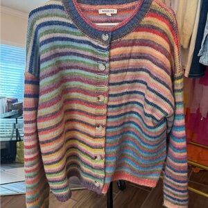 Wishlist Rainbow Striped Cardigan